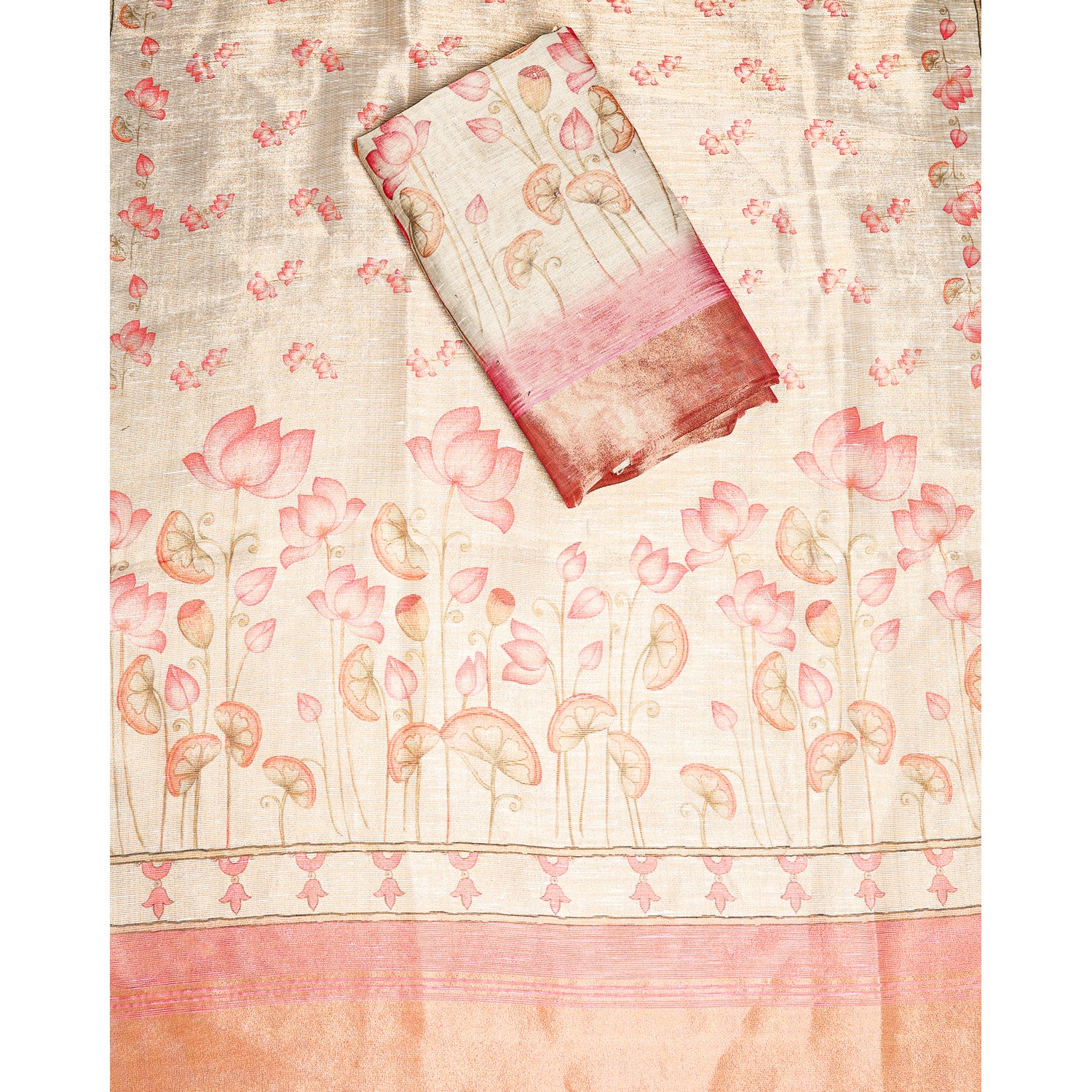TEHZEEB - TISSUE SILK PRINTED 2 PIECE SET