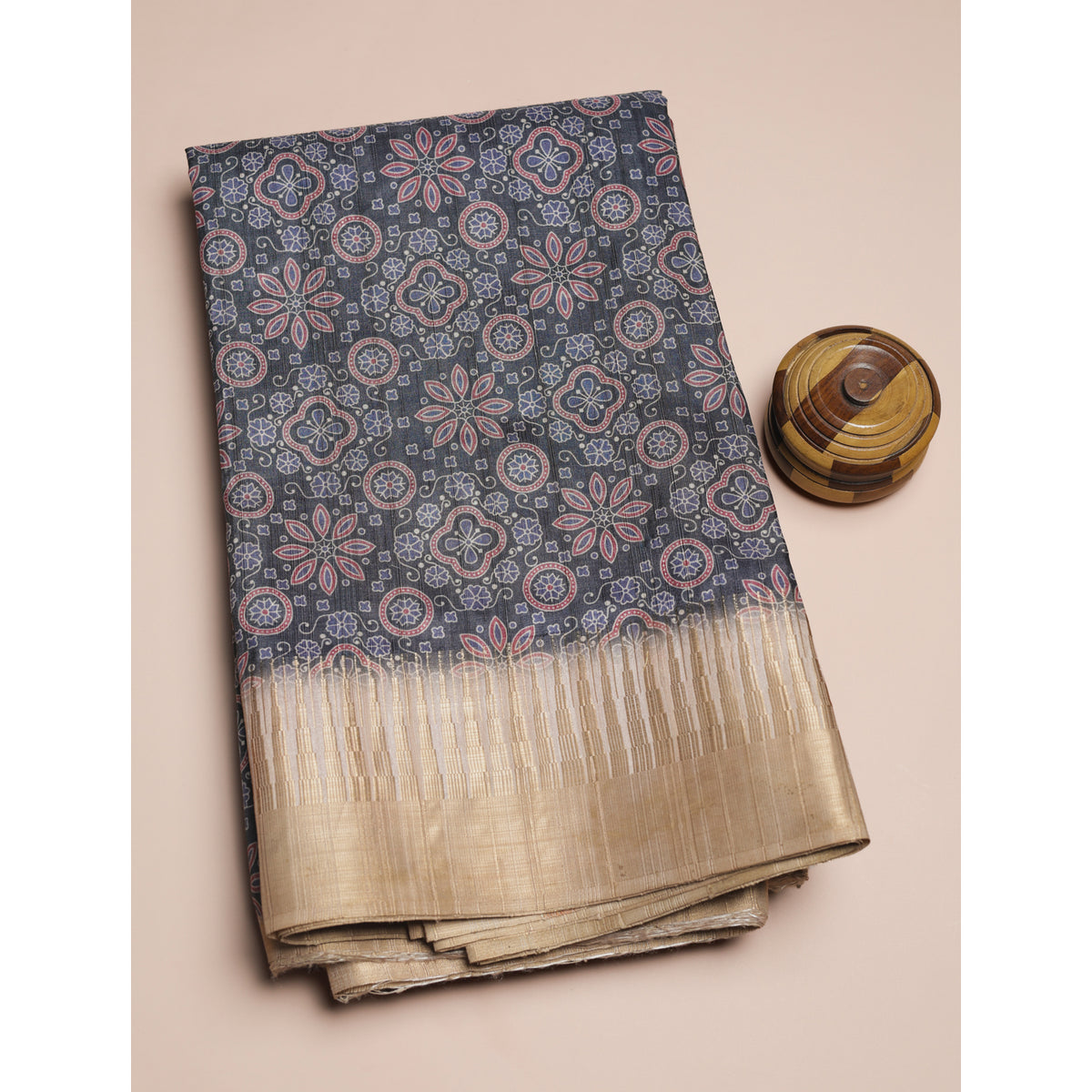 SEMI TUSSAR PRINTED FABRIC