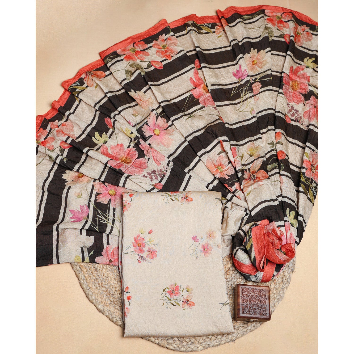 MOGRA CHANDERI 2 PIECE SET