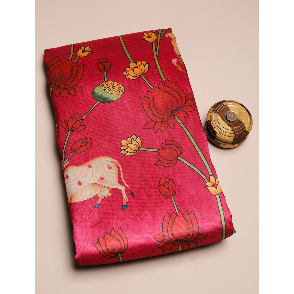 SEMI SILK PRINTED FABRIC