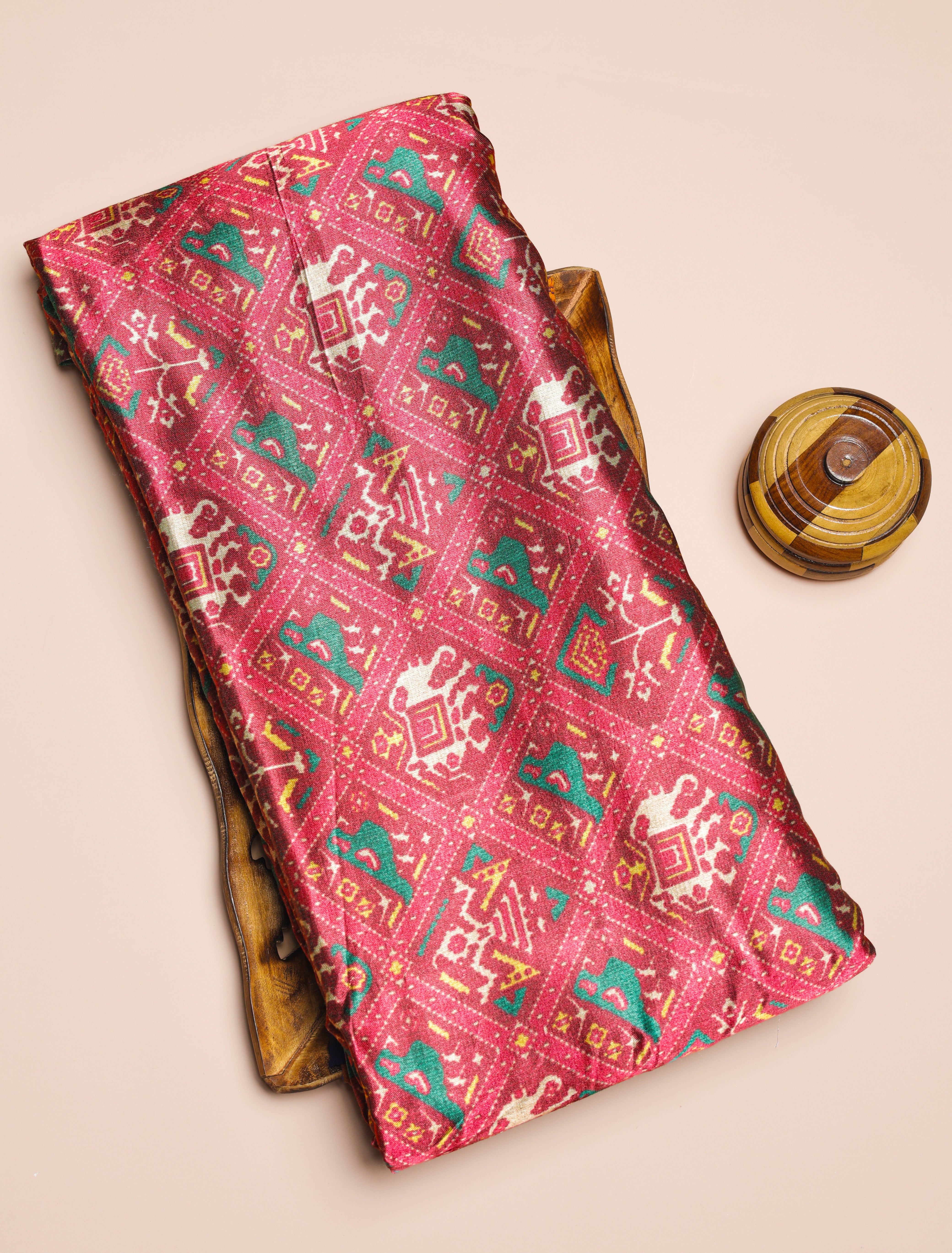 PURE MASHRU GAJJI SILK PRINTED FABRIC