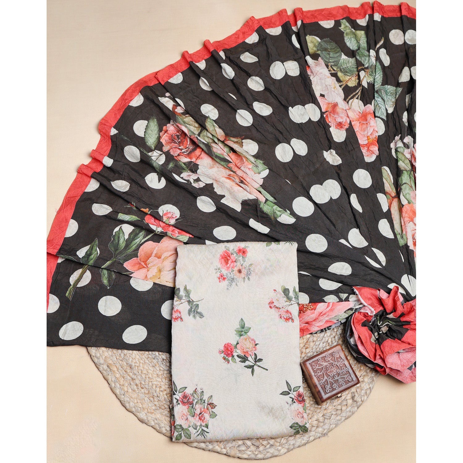 MOGRA CHANDERI 2 PIECE SET