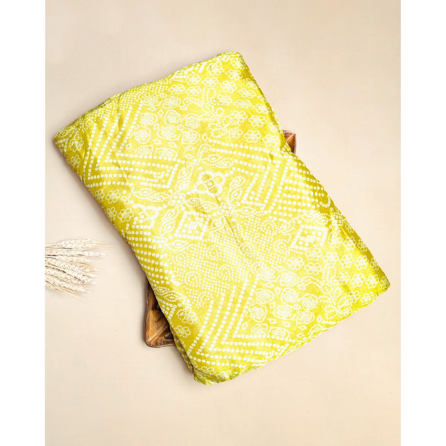 PURE CHINON BANDHANI PRINTED FABRIC