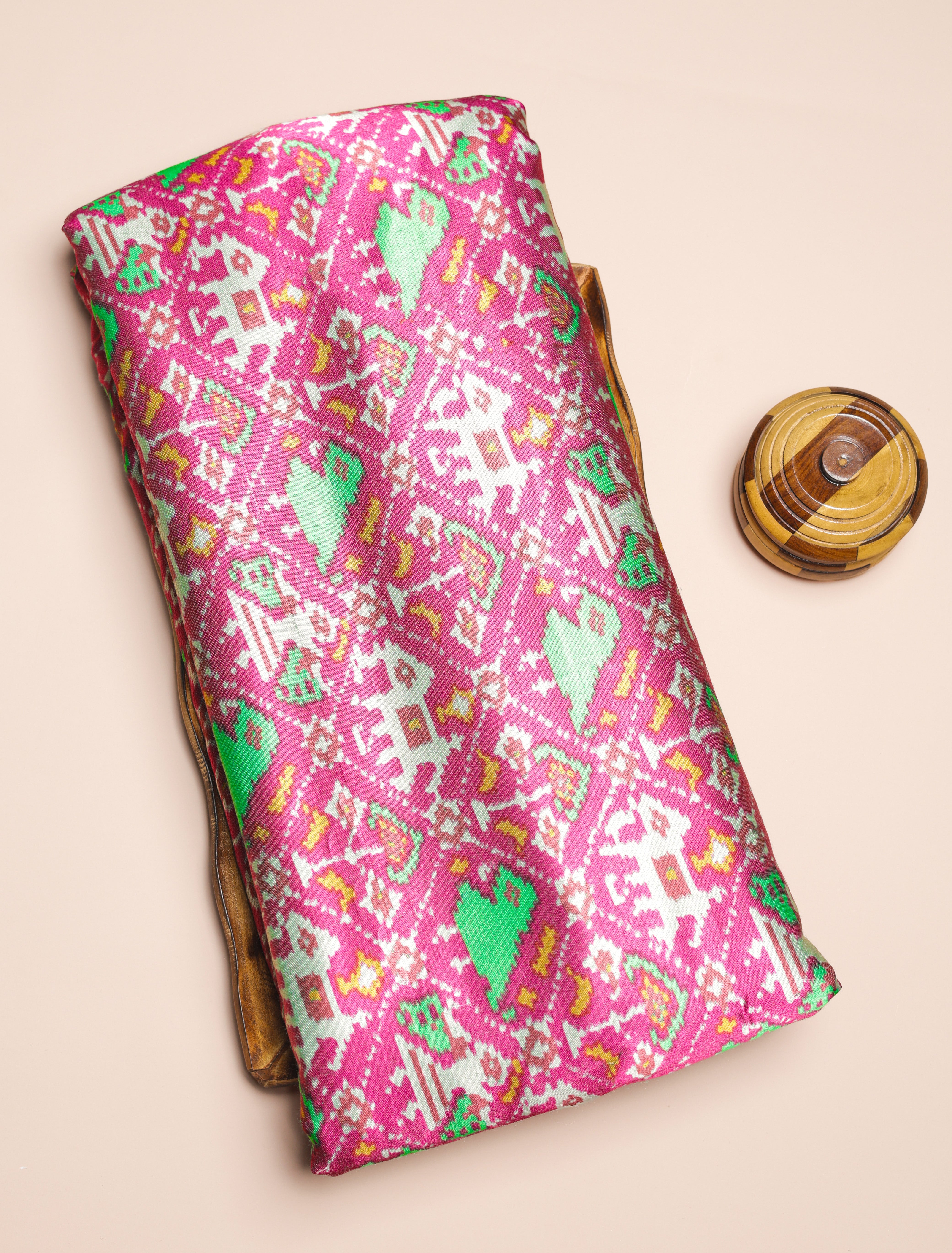 PURE MASHRU GAJJI SILK PRINTED FABRIC