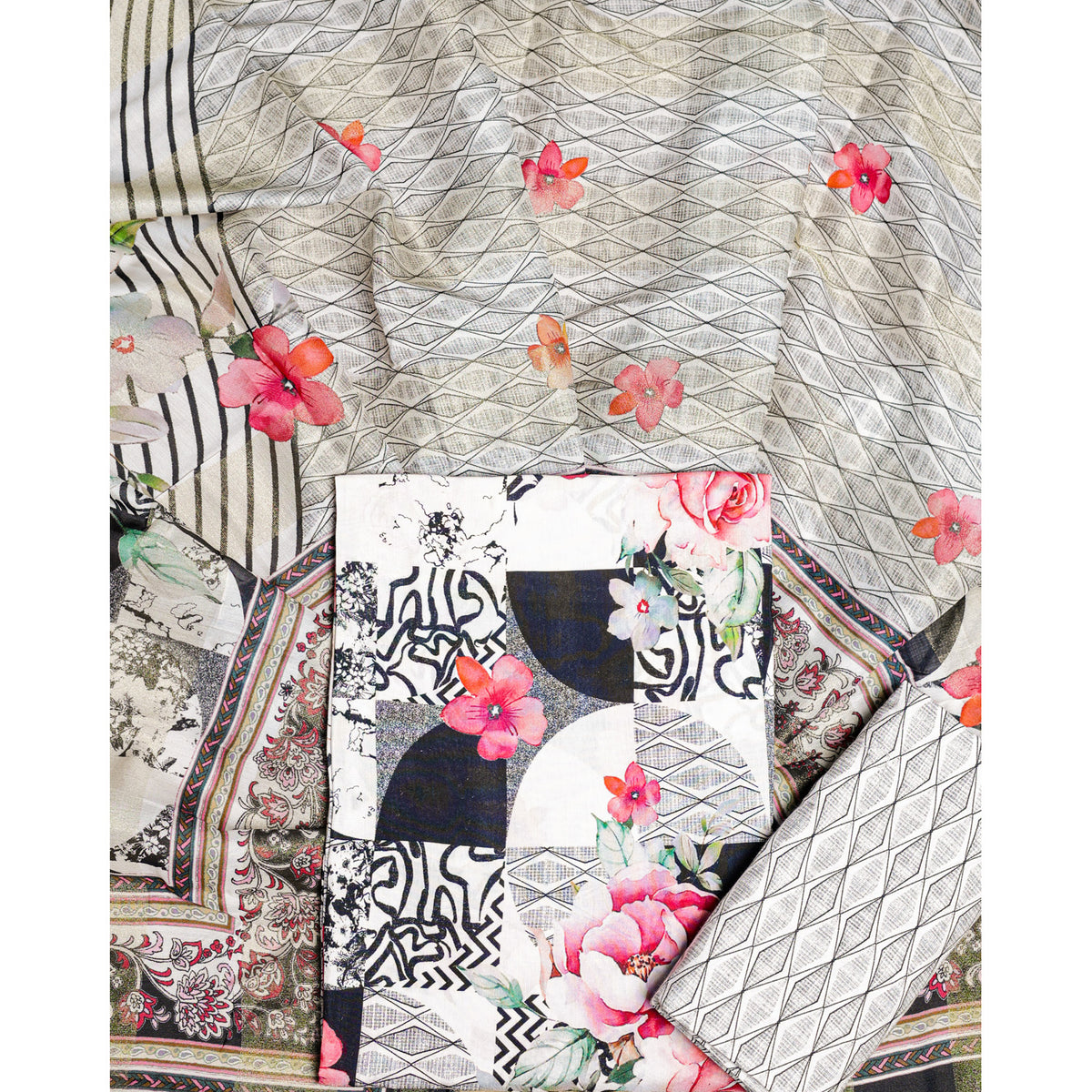 COTTON SILK SUIT SET