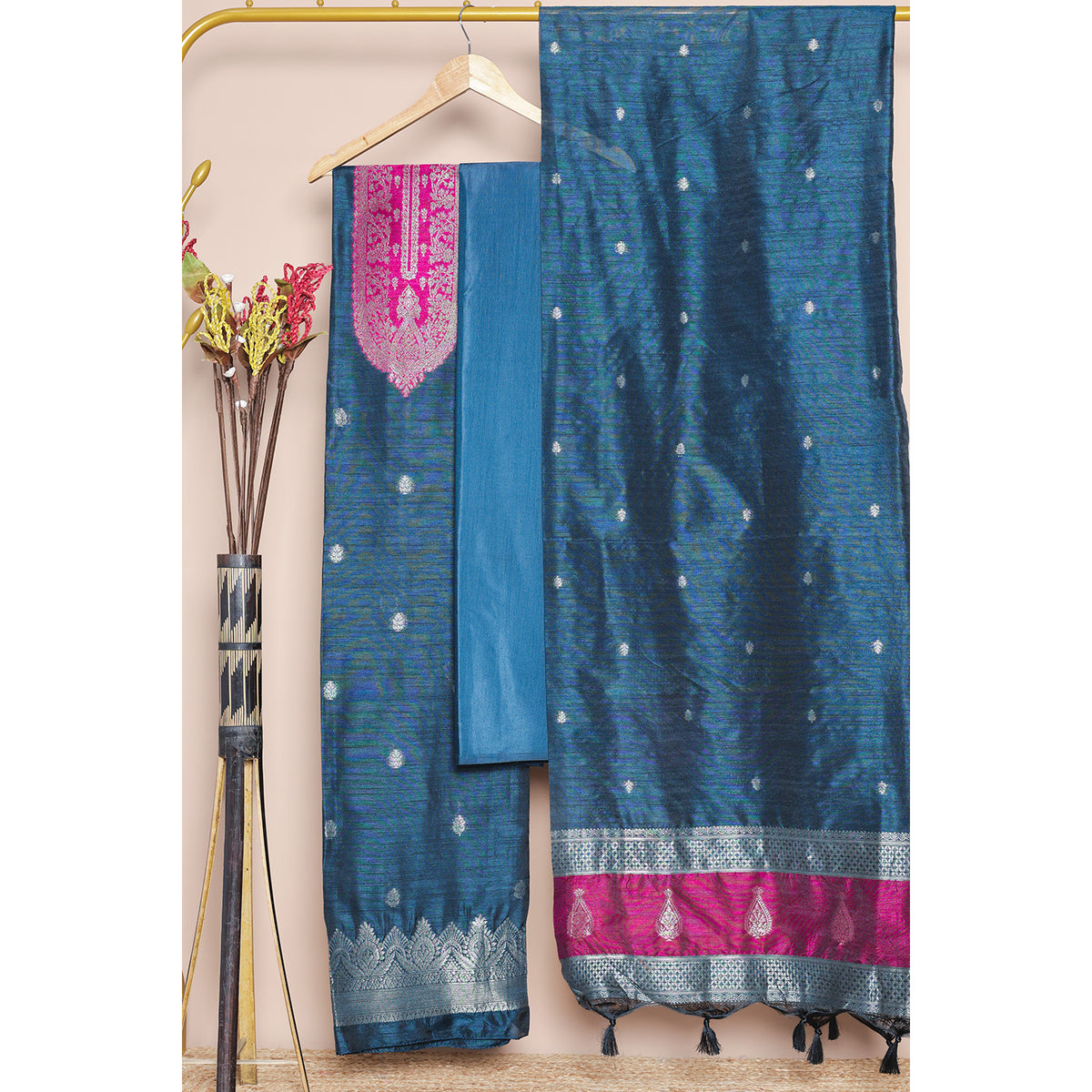 BROCADE RAW SILK SUIT SET