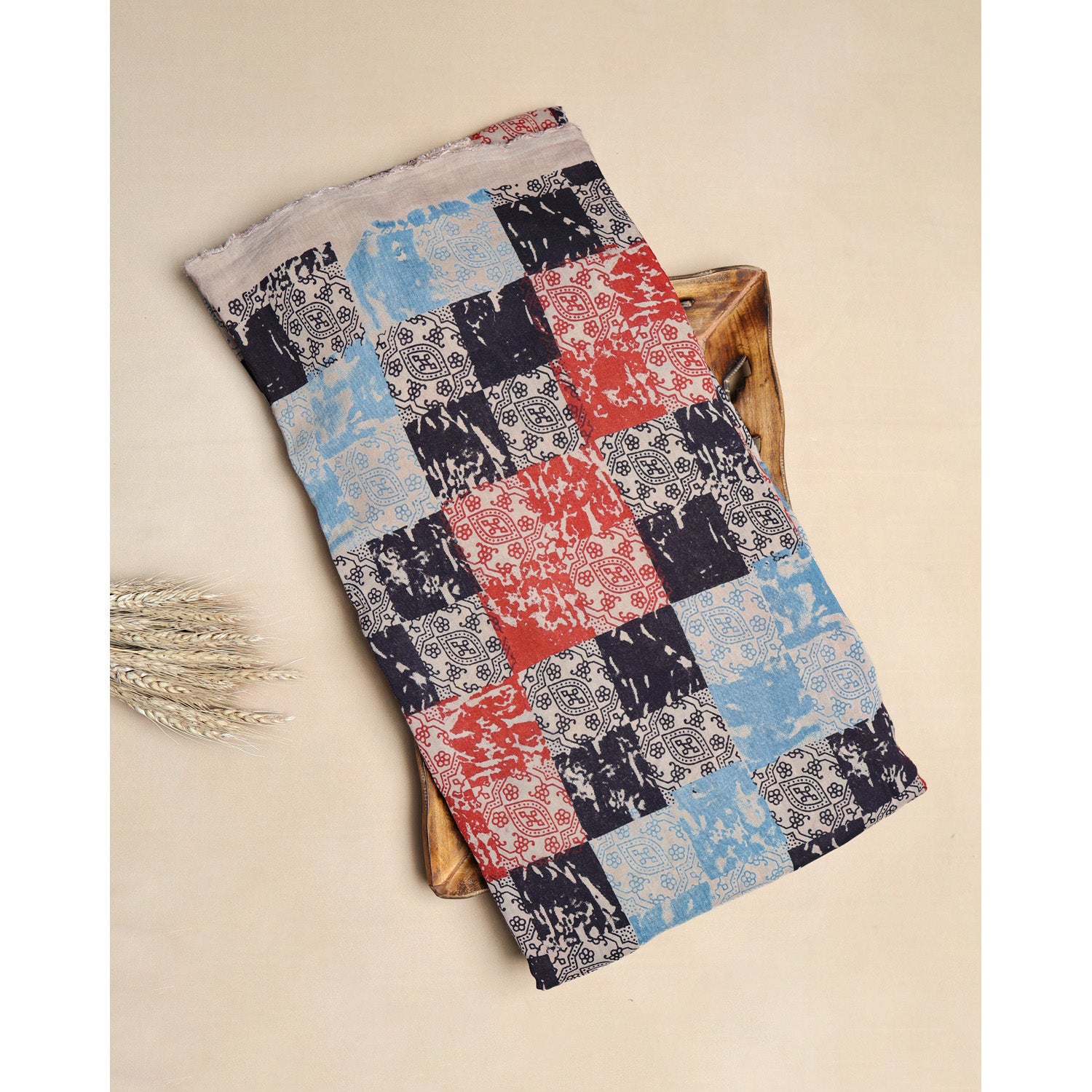SILK AJRAKH PRINTED FABRIC