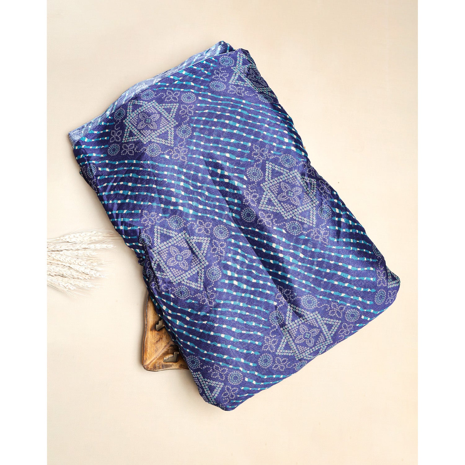 PURE CHINON BANDHANI PRINTED FABRIC