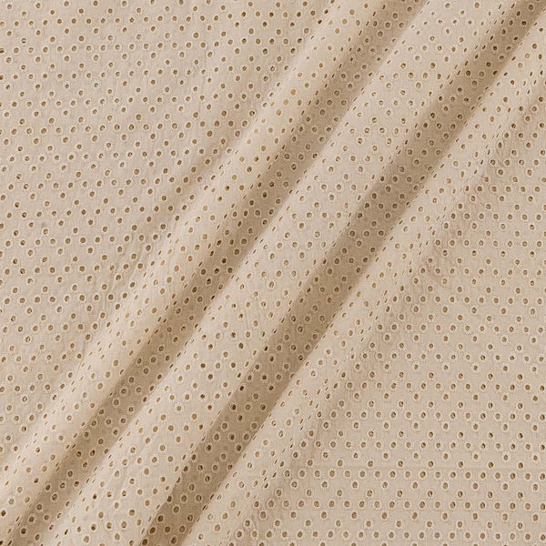Cotton Off White Colour Schiffli Cut Work Dyeable Fabric Online 1138C