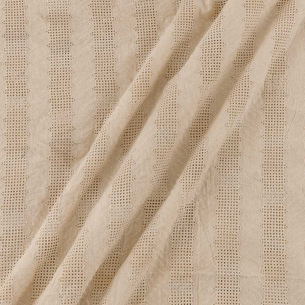 Cotton Off White Colour Schiffli Cut Work Dyeable Fabric Online 1138D