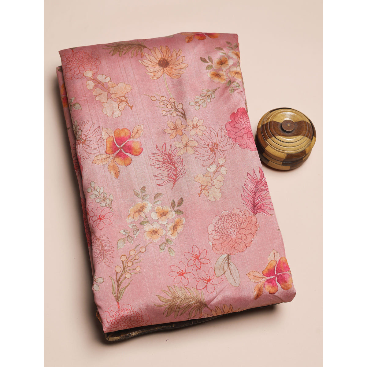 SEMI TUSSAR PRINTED FABRIC
