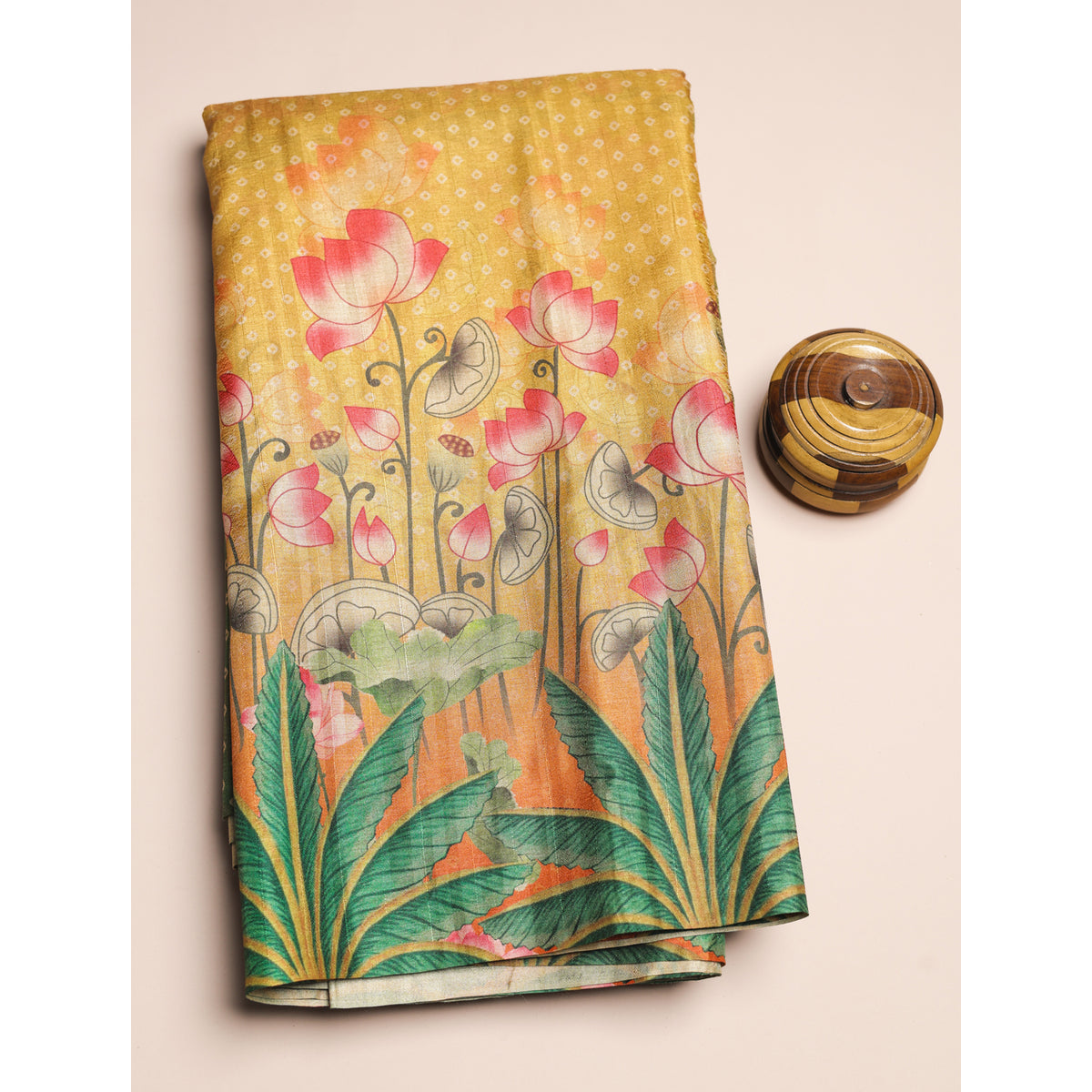 SEMI TUSSAR PRINTED FABRIC