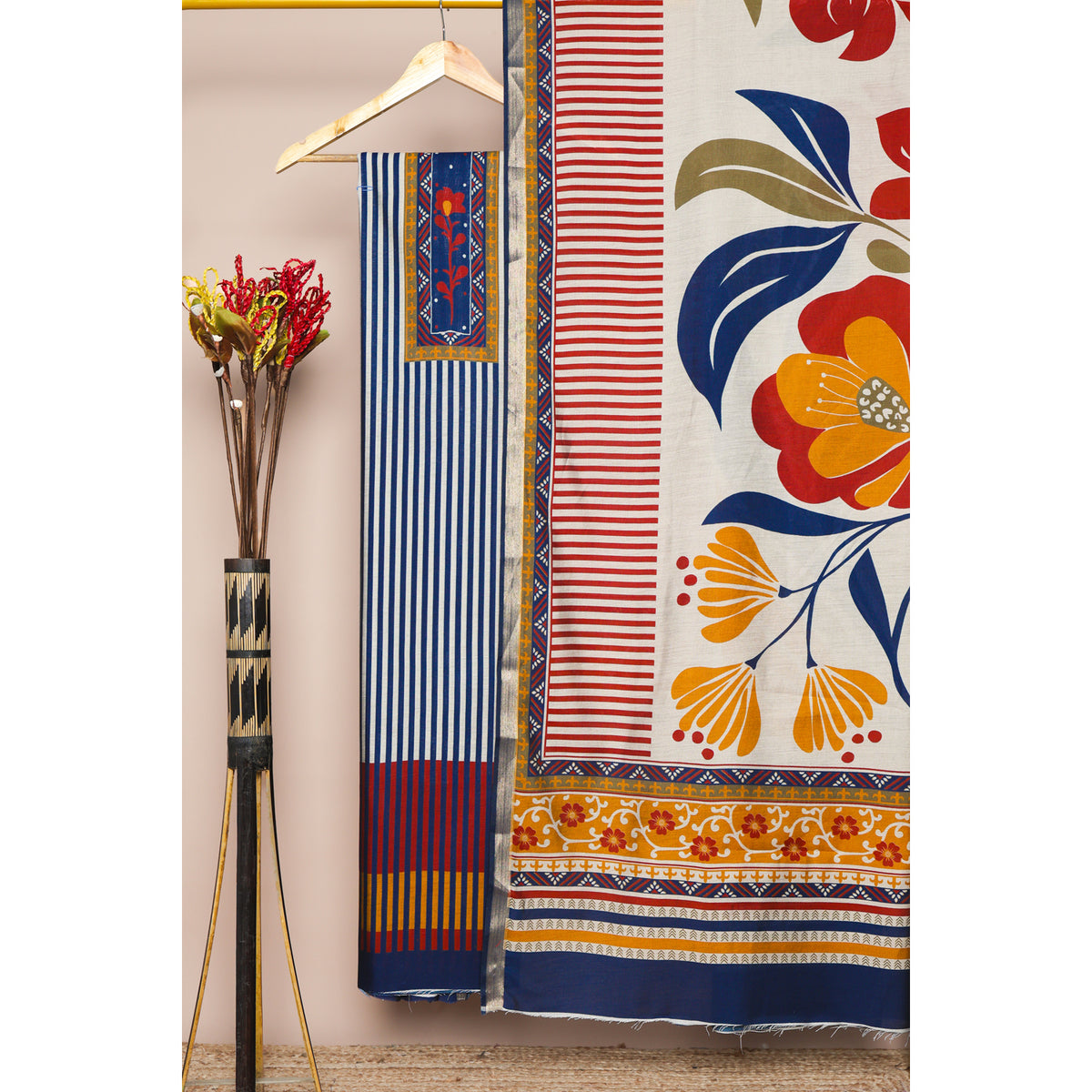 MAHESHWARI CHANDERI SILK 2 PIECE SET
