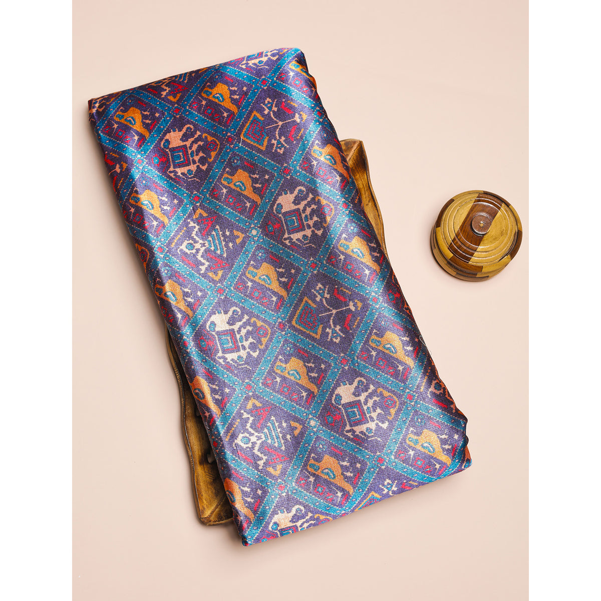 PURE MASHRU GAJJI SILK PRINTED FABRIC