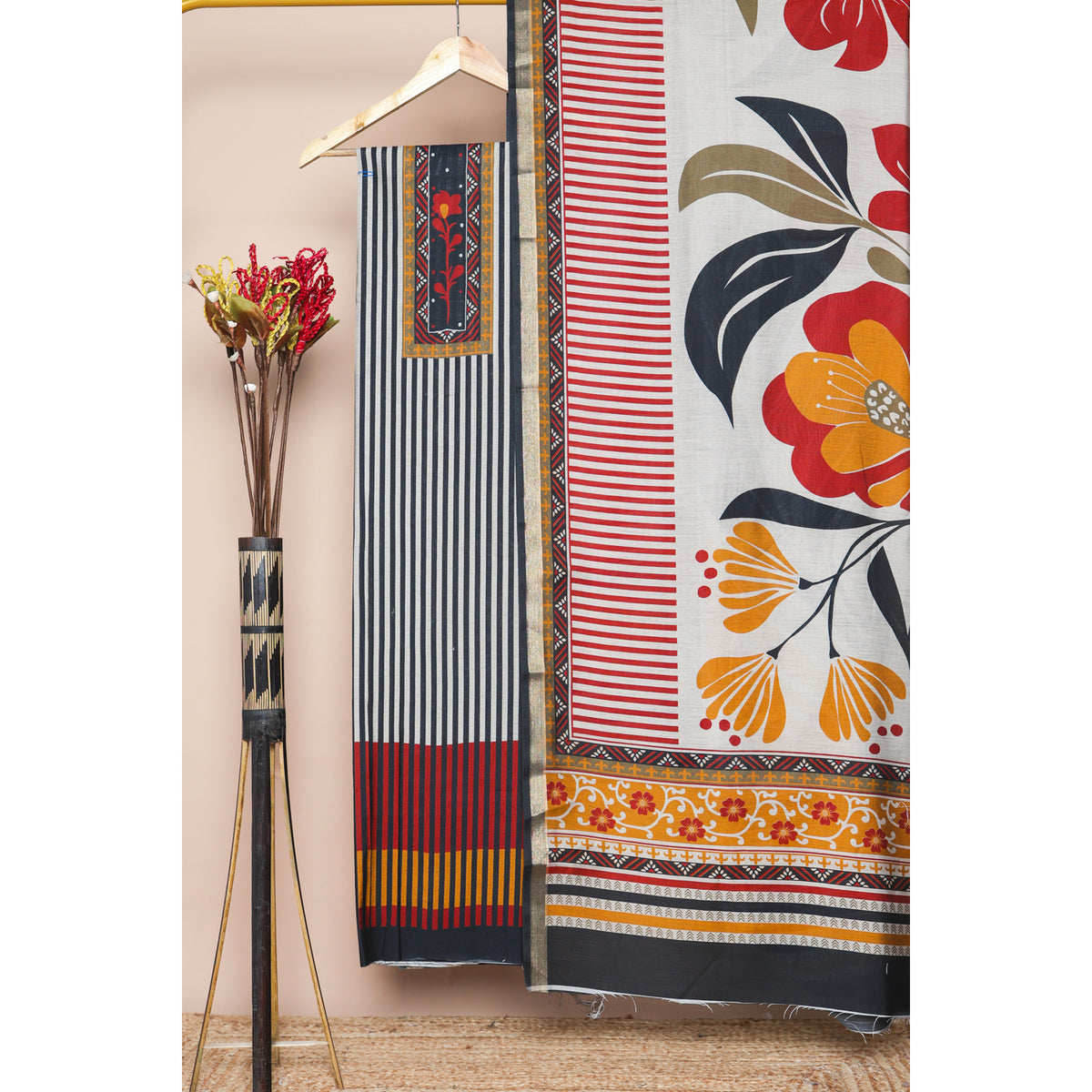 MAHESHWARI CHANDERI SILK 2 PIECE SET