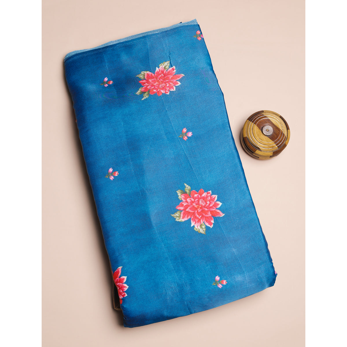 GAJJI SILK FLORAL PRINTED FABRIC