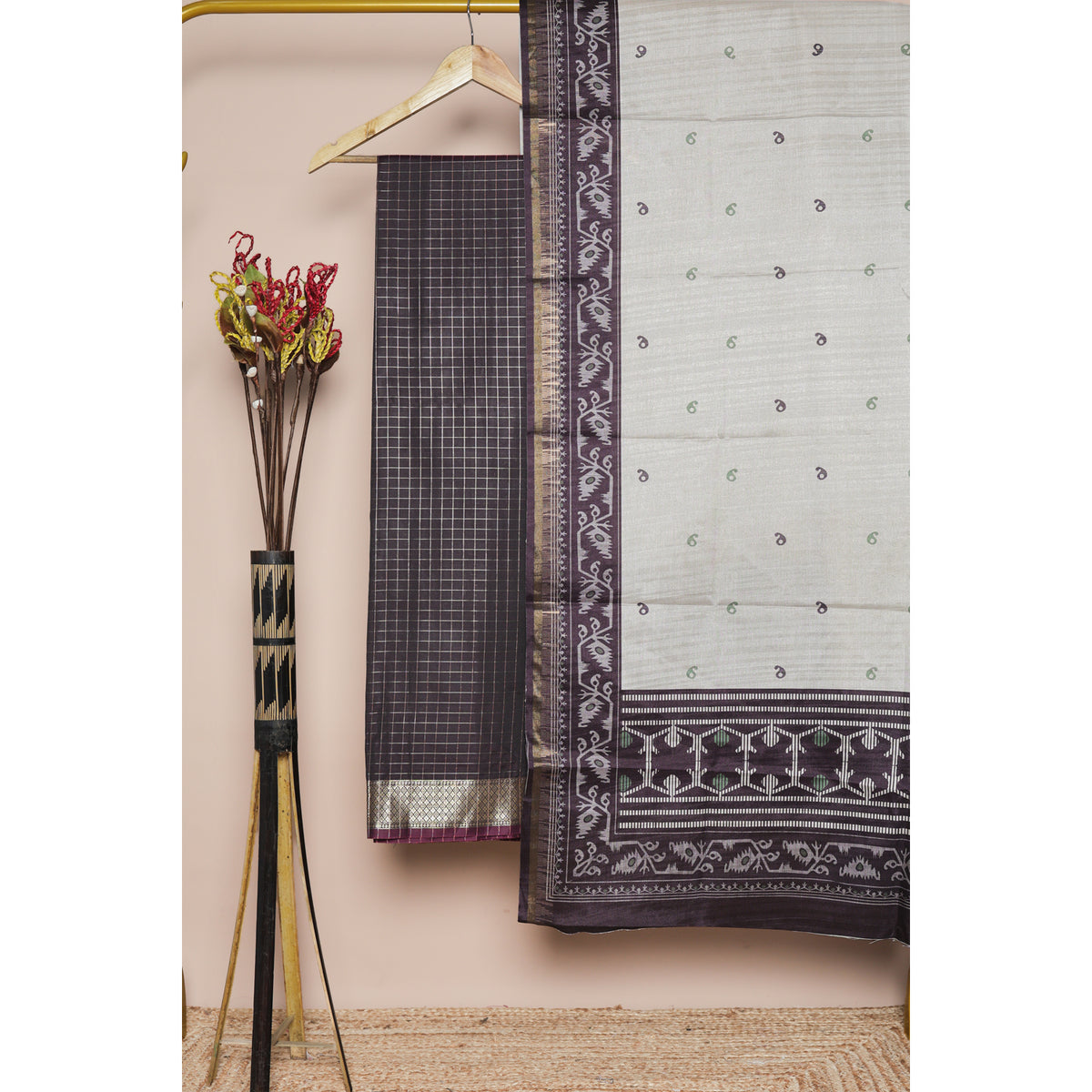PURE BANARASI CHANDERI 2 PIECE SET