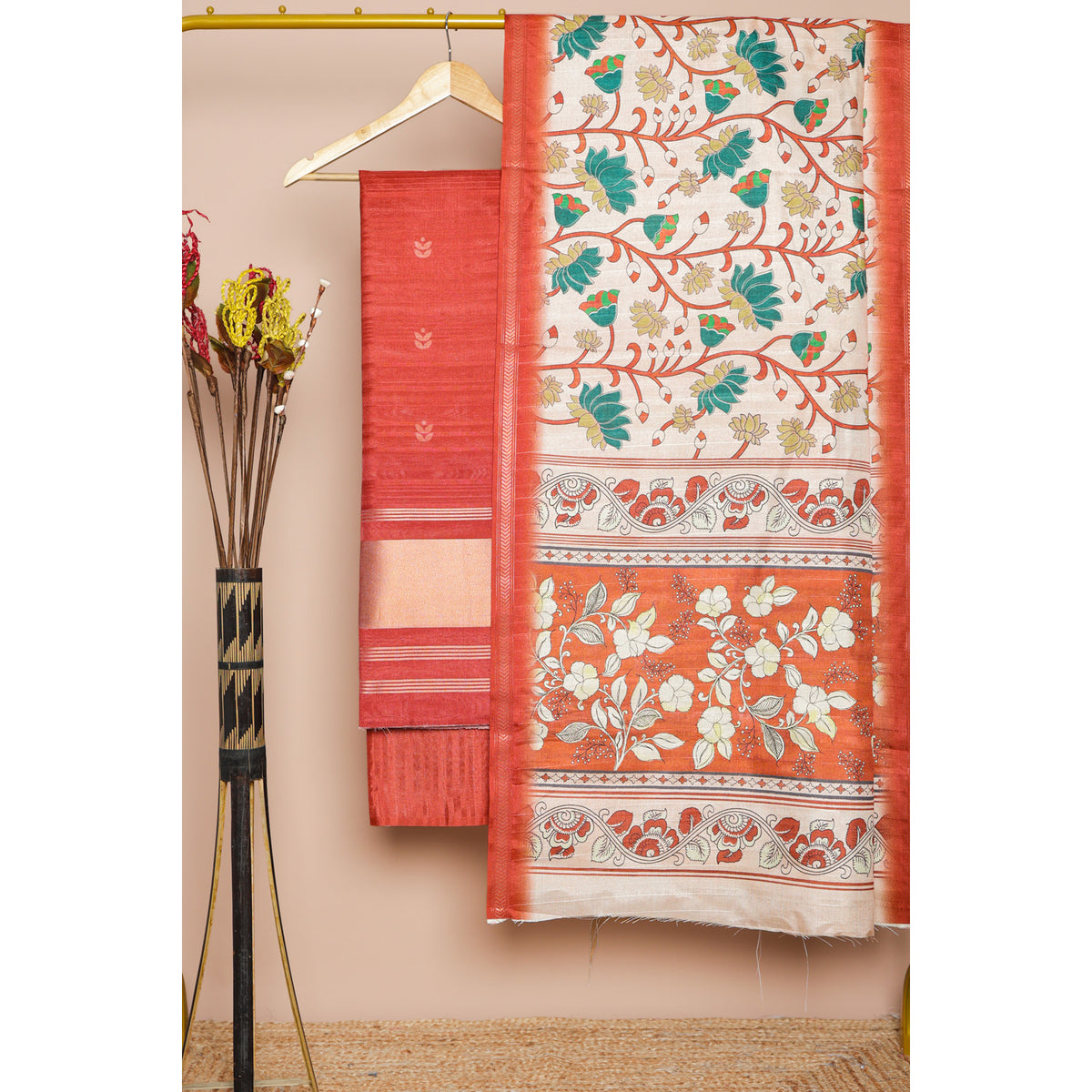 DEVANSHI - SEMI TUSSAR PRINTED SUIT SET