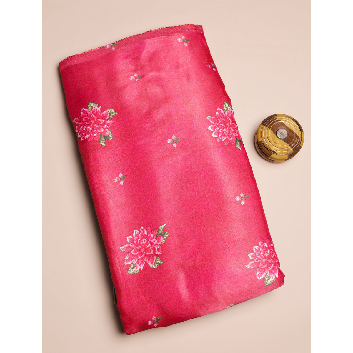 GAJJI SILK FLORAL PRINTED FABRIC