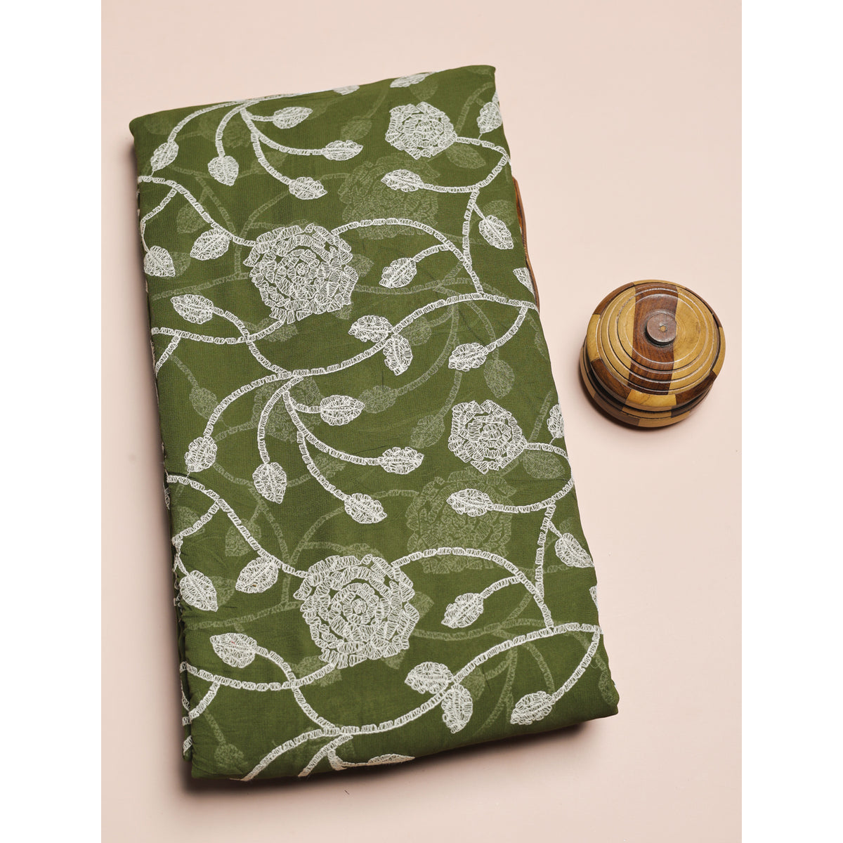 MUL COTTON EMBROIDERED FABRIC