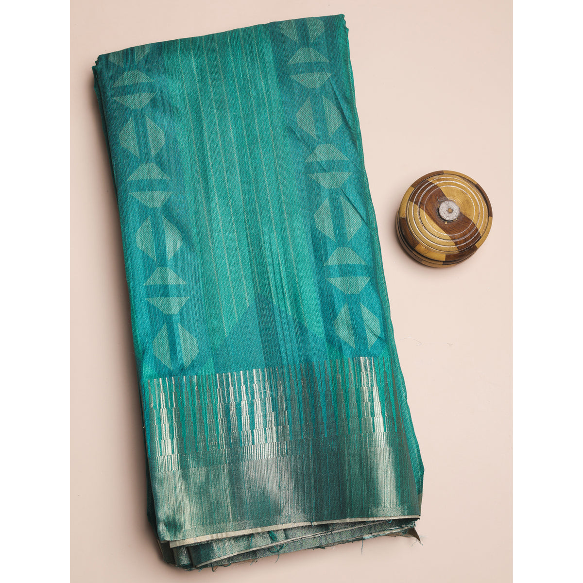 SEMI TUSSAR PRINTED FABRIC