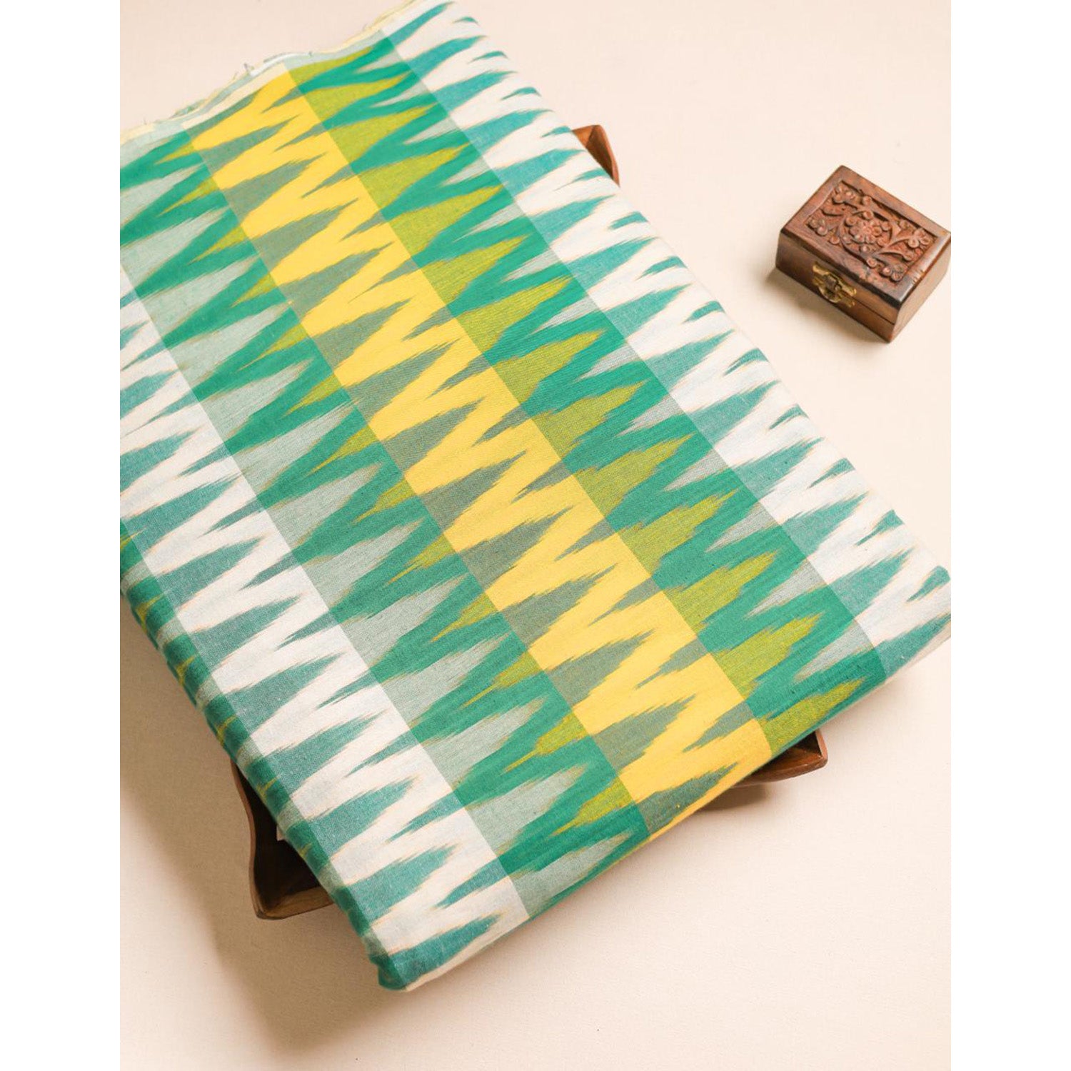 Mercerised Cotton Ikat Fabric