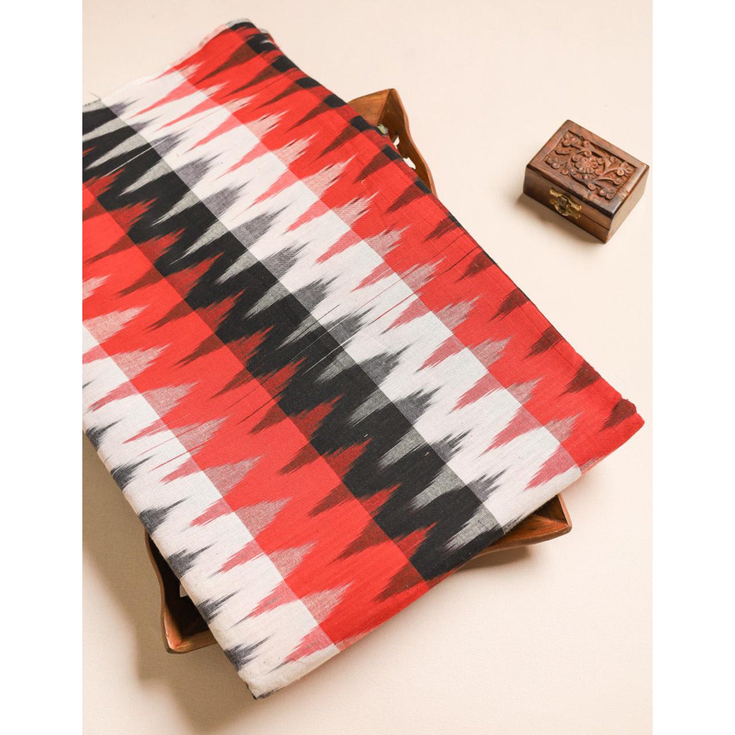 Mercerised Cotton Ikat Fabric