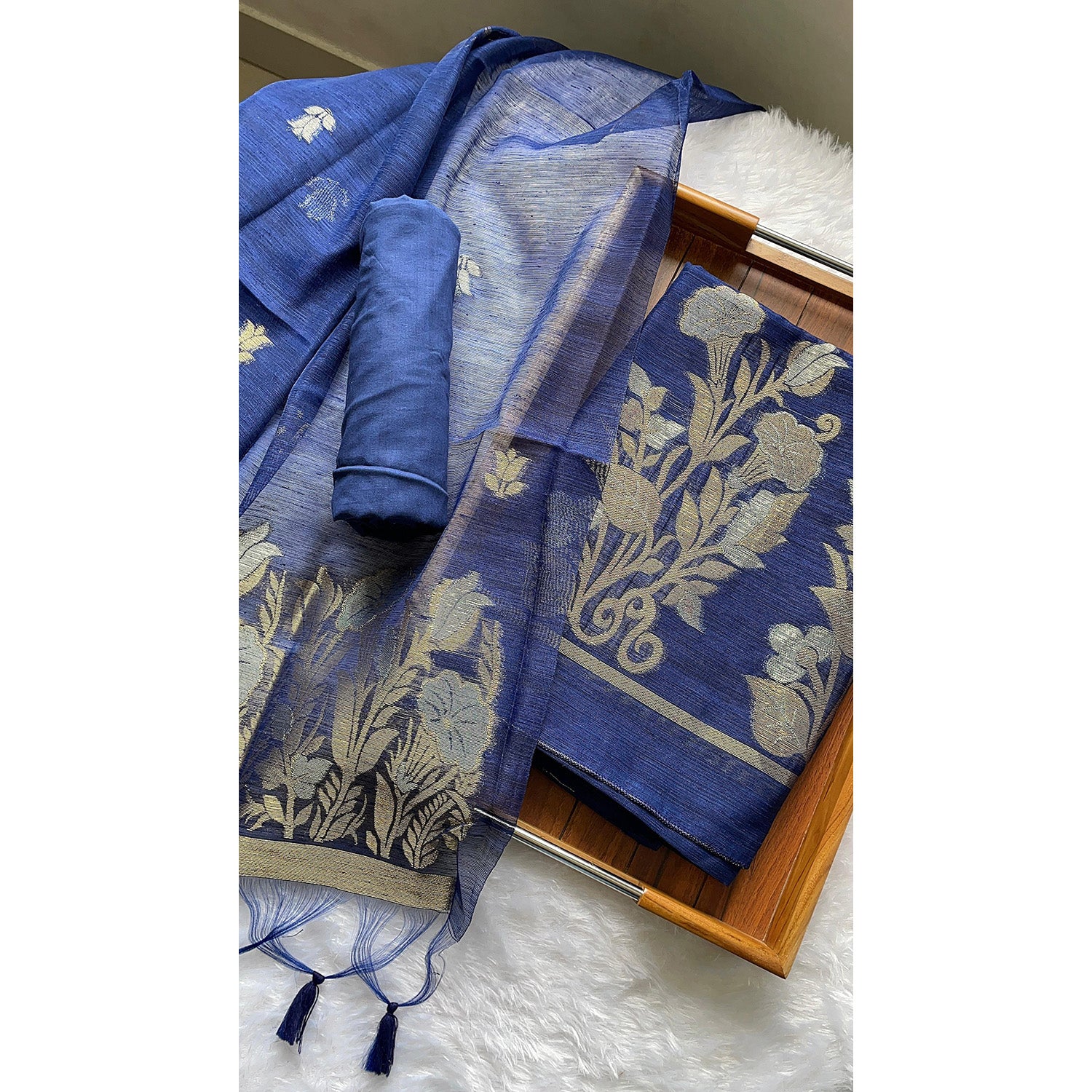 CHANDERI SUIT SET