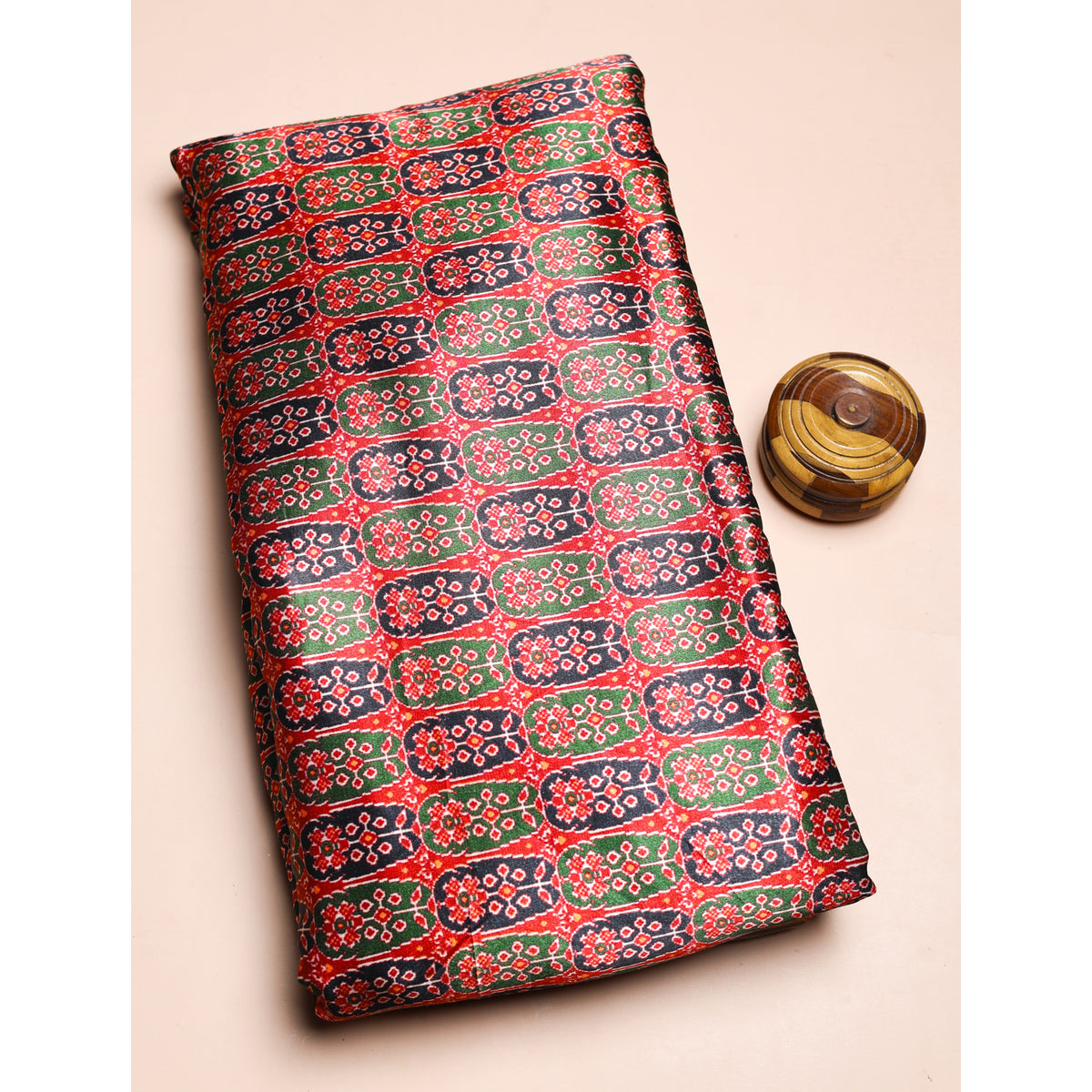 PURE MASHRU GAJJI SILK PATOLA PRINTED FABRIC