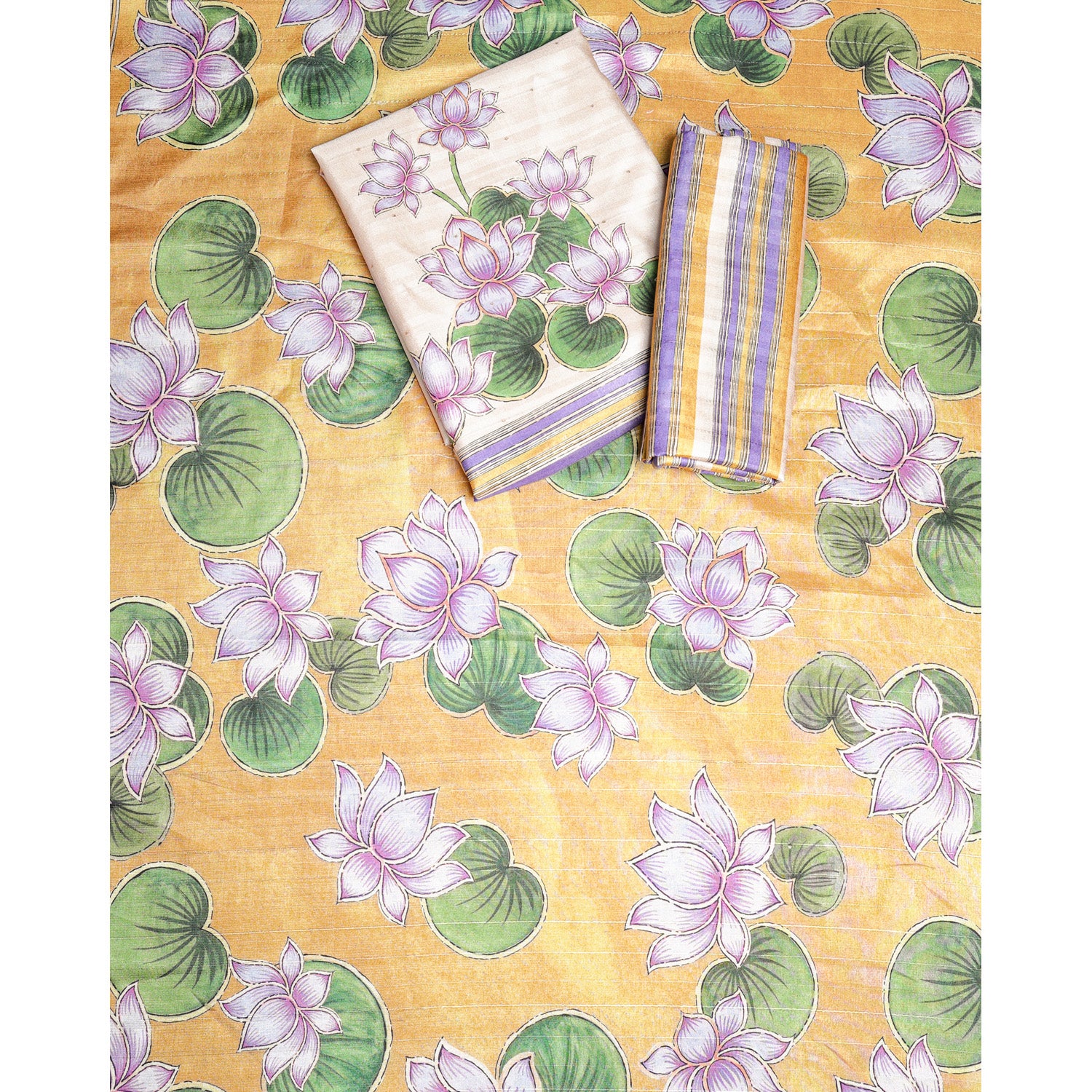 SEMI TUSSAR PRINTED SUIT SET