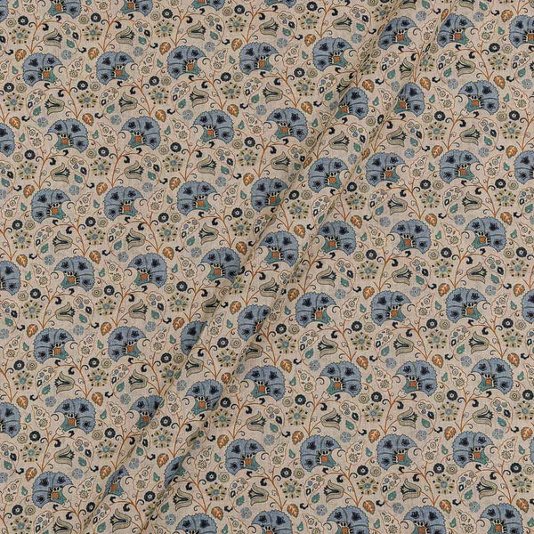 Super Fine Cotton (Mul Type) Beige Colour Premium Digital Floral Jaal Print 43 Inches Width Fabric freeshipping - SourceItRight