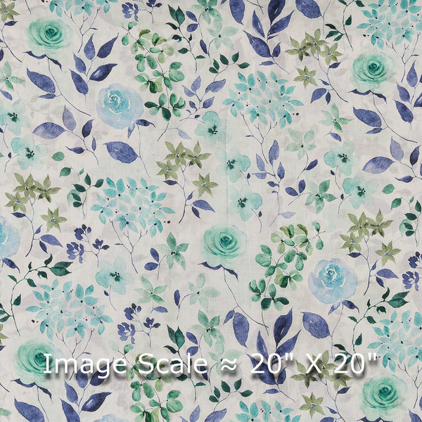 Super Fine Cotton (Mul Type) White Colour Premium Digital Jaal Print Fabric Online 2151RB2