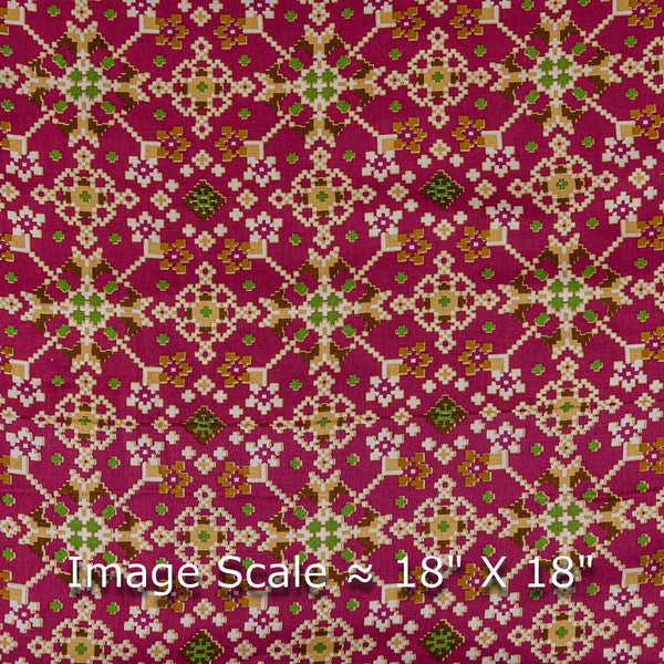 Mashru Gaji Crimson Colour Digital Patola Print Fabric Online 2164AI
