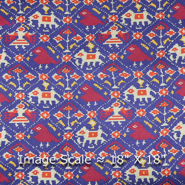 Mashru Gaji Deep Purple Colour Digital Patola Print Fabric Online 2164CI7
