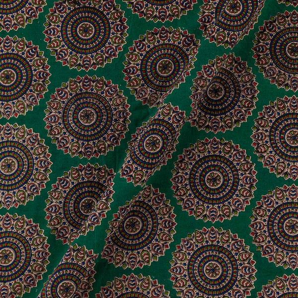 Buy Cotton Green Colour Mughal Butta Print Kalamkari Fabric Online 2186CY1
