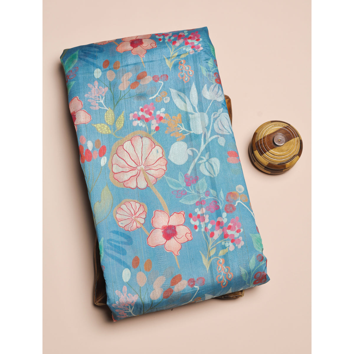 SEMI TUSSAR PRINTED FABRIC