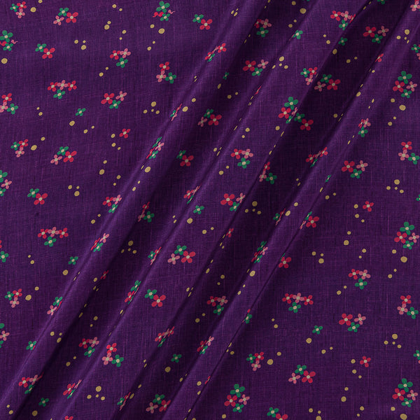Geometric Prints on Deep Purple Colour Crepe Silk Feel Viscose Fabric Online 2220AM