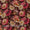 Floral Prints on Maroon Colour Crepe Silk Feel 43 Inches Width Viscose Fabric