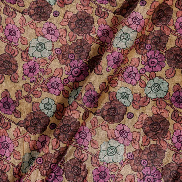 Jaal Print Beige Colour Velvet Fabric Online 2225AG3