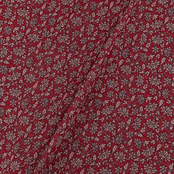 Silver Chiffon Brick Red Colour Digital Floral Jaal Print 45 Inches Width Poly Fabric freeshipping - SourceItRight