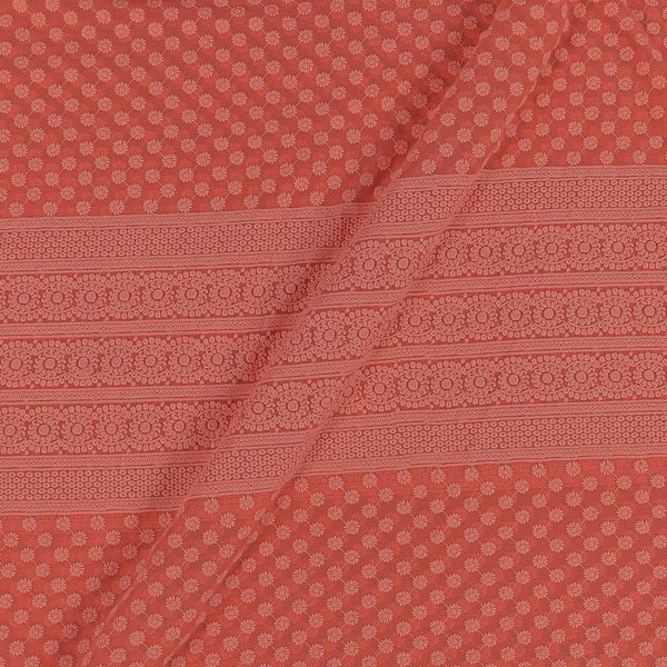 Georgette Hot Coral Colour 49 Inches Width Schiffli Embroidered Fabric freeshipping - SourceItRight