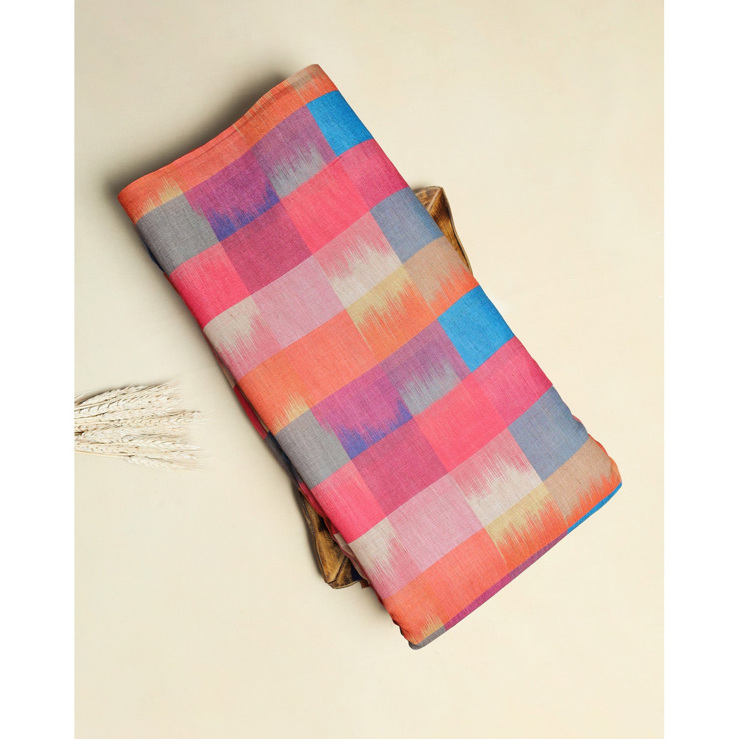 RAJWADI LINEN DIGITAL PRINTED CHECKS FABRIC
