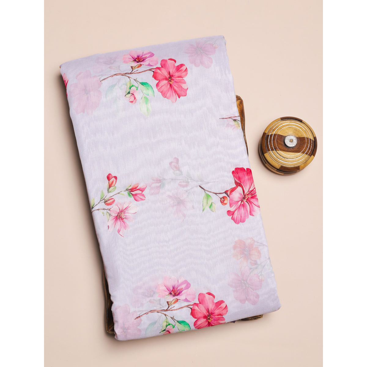 MUL CHANDERI PRINTED FABRIC