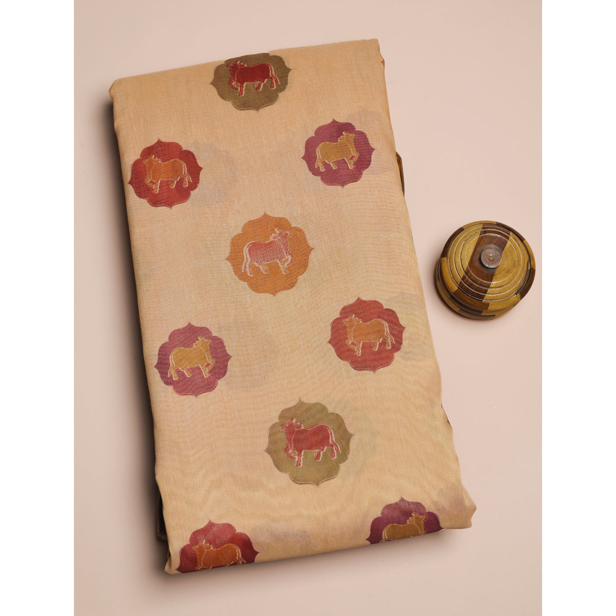 SEMI TUSSAR PRINTED FABRIC