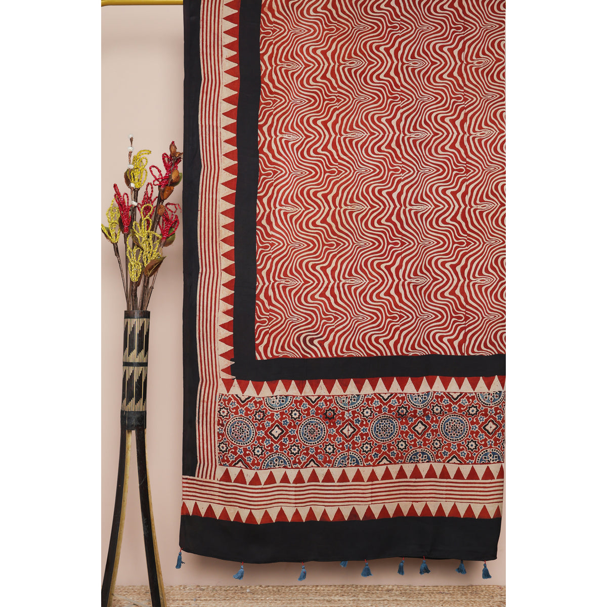 PURE MODAL SILK AJRAKH DUPATTA