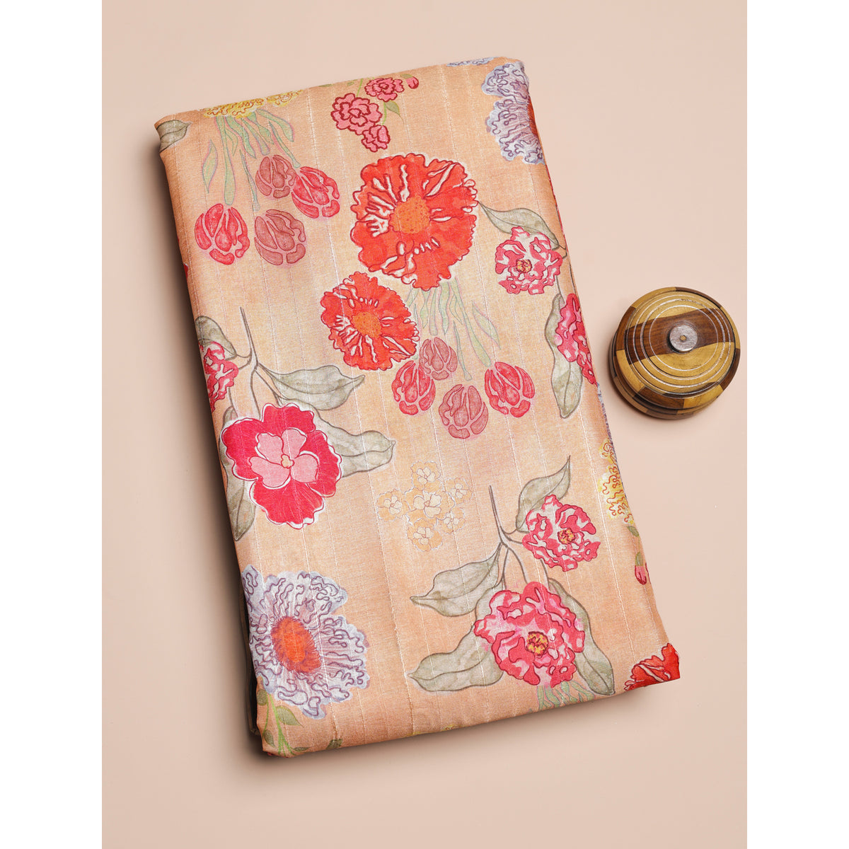 SEMI TUSSAR PRINTED FABRIC