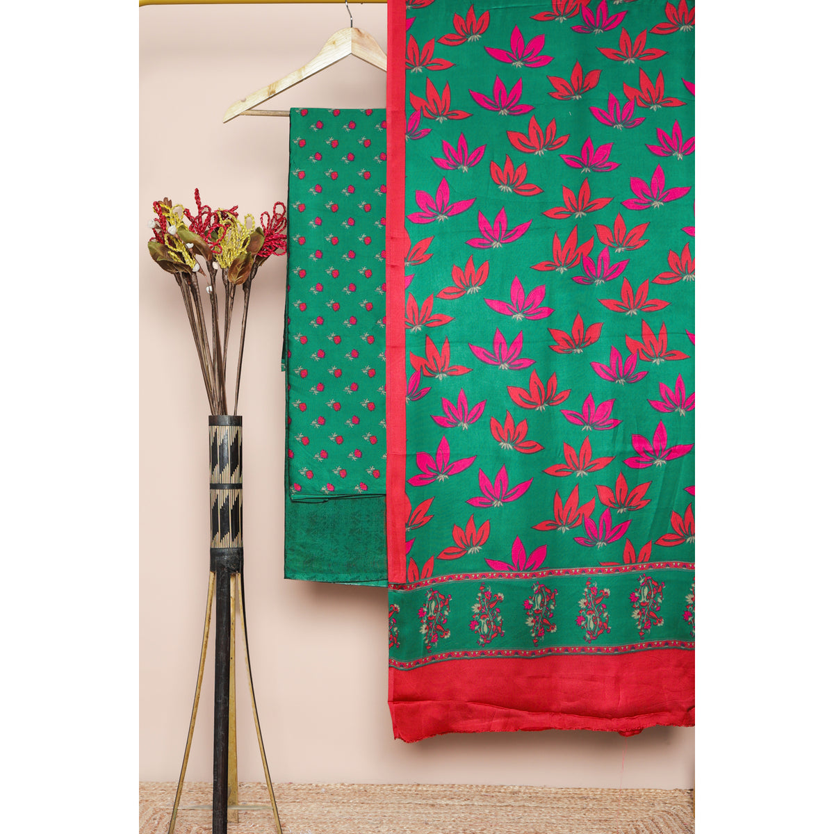 MODAL SILK PRINTED SUIT SET