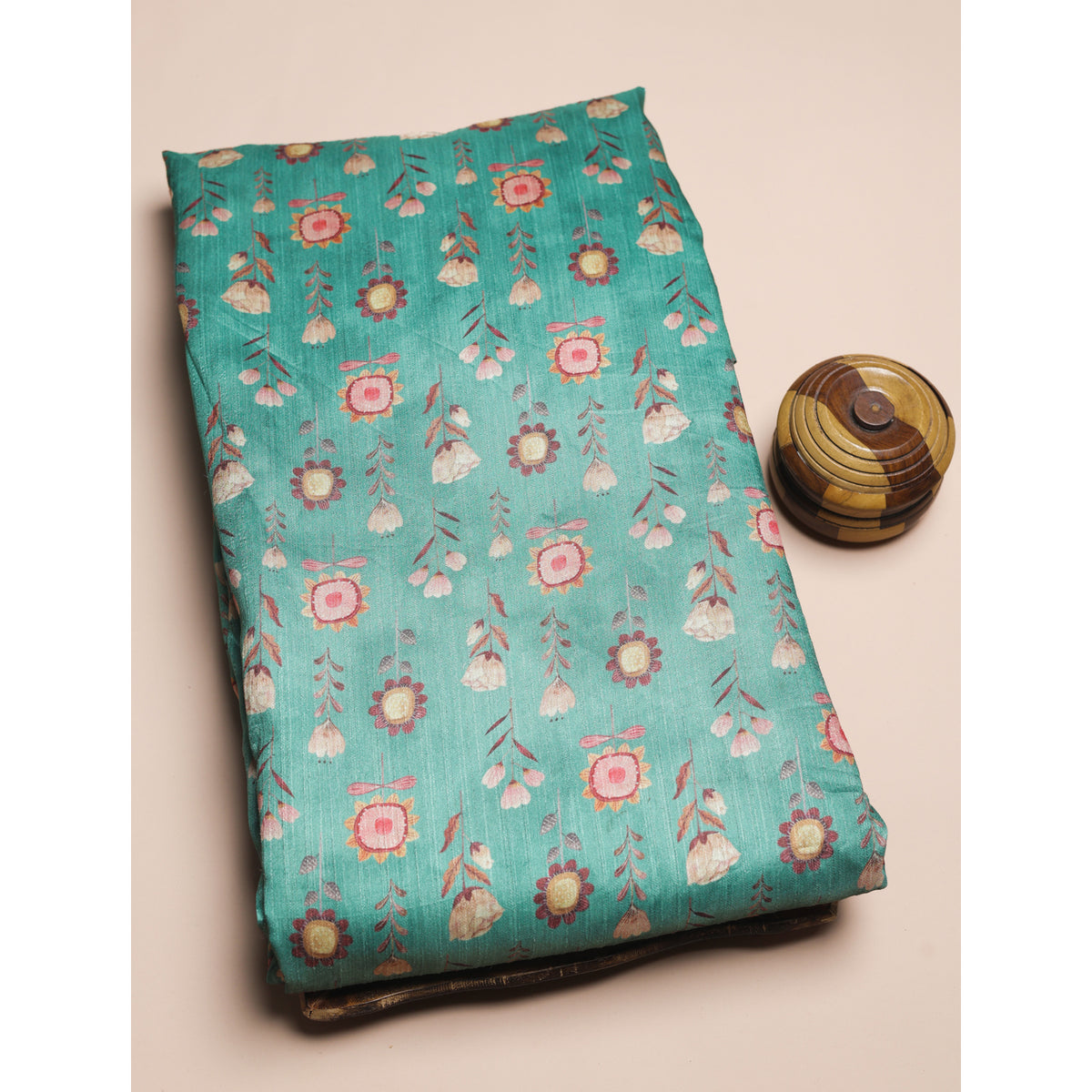 SEMI TUSSAR PRINTED FABRIC