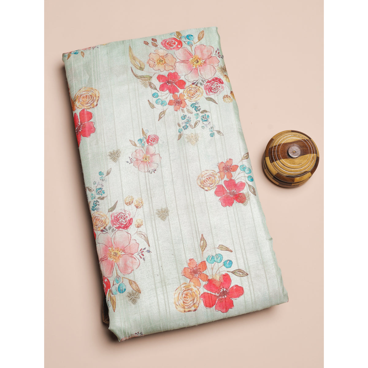 SEMI TUSSAR PRINTED FABRIC