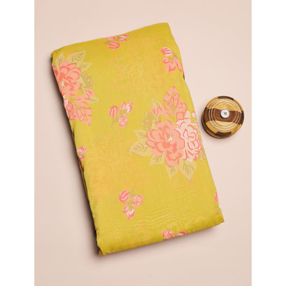 MUL CHANDERI PRINTED FABRIC